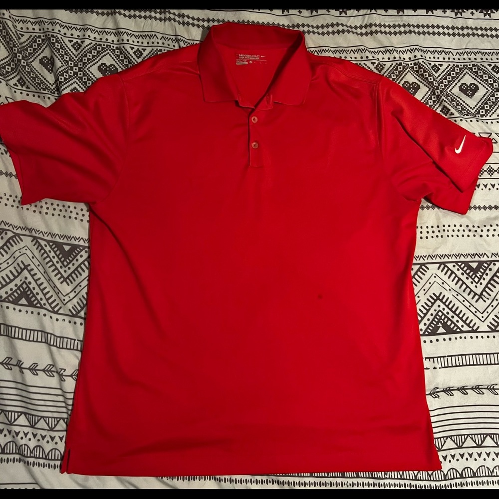 Mens Nike Golf polo (XL) in red